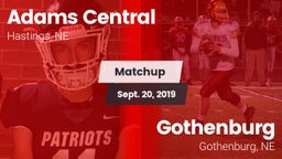 Matchup: Adams Central High vs. Gothenburg  2019