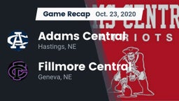 Recap: Adams Central  vs. Fillmore Central  2020