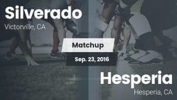 Matchup: Silverado High vs. Hesperia  2016