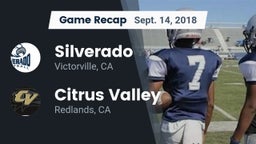 Recap: Silverado  vs. Citrus Valley  2018
