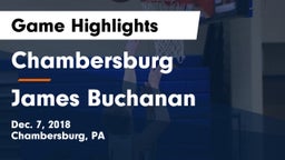 Chambersburg  vs James Buchanan  Game Highlights - Dec. 7, 2018