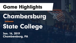 Chambersburg  vs State College  Game Highlights - Jan. 16, 2019
