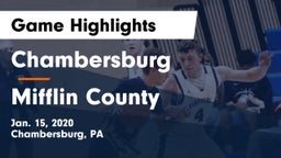 Chambersburg  vs Mifflin County  Game Highlights - Jan. 15, 2020
