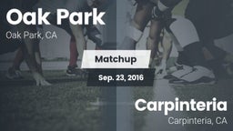 Matchup: Oak Park  vs. Carpinteria  2016