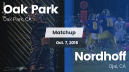 Matchup: Oak Park  vs. Nordhoff  2016