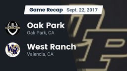 Recap: Oak Park  vs. West Ranch  2017