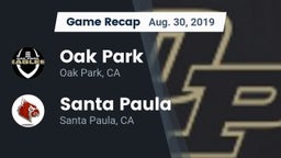 Recap: Oak Park  vs. Santa Paula  2019