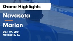 Navasota  vs Marion  Game Highlights - Dec. 27, 2021