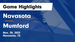 Navasota  vs Mumford  Game Highlights - Nov. 28, 2023