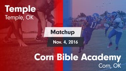 Matchup: Temple  vs. Corn Bible Academy  2016