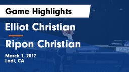 Elliot Christian  vs Ripon Christian Game Highlights - March 1, 2017