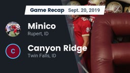 Recap: Minico  vs. Canyon Ridge  2019