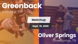Matchup: Greenback High vs. Oliver Springs  2020