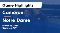 Cameron  vs Notre Dame  Game Highlights - March 18, 2021