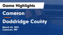 Cameron  vs Doddridge County  Game Highlights - March 26, 2021