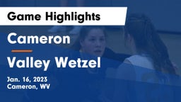 Cameron  vs Valley Wetzel Game Highlights - Jan. 16, 2023