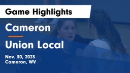 Cameron  vs Union Local  Game Highlights - Nov. 30, 2023