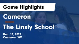 Cameron  vs The Linsly School Game Highlights - Dec. 13, 2023