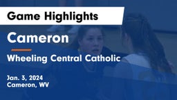 Cameron  vs Wheeling Central Catholic  Game Highlights - Jan. 3, 2024