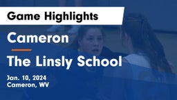 Cameron  vs The Linsly School Game Highlights - Jan. 10, 2024