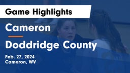 Cameron  vs Doddridge County  Game Highlights - Feb. 27, 2024