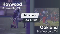 Matchup: Haywood  vs. Oakland  2016