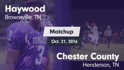 Matchup: Haywood  vs. Chester County  2016