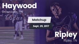 Matchup: Haywood  vs. Ripley  2017