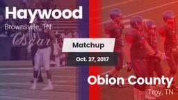 Matchup: Haywood  vs. Obion County  2017