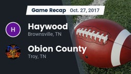Recap: Haywood  vs. Obion County  2017
