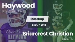 Matchup: Haywood  vs. Briarcrest Christian  2018