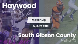 Matchup: Haywood  vs. South Gibson County  2019