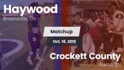 Matchup: Haywood  vs. Crockett County  2019
