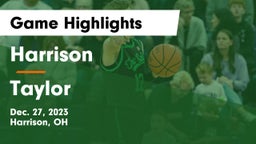 Harrison  vs Taylor  Game Highlights - Dec. 27, 2023