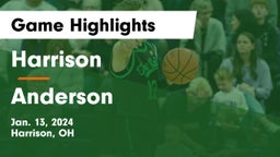 Harrison  vs Anderson  Game Highlights - Jan. 13, 2024