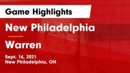 New Philadelphia  vs Warren  Game Highlights - Sept. 16, 2021