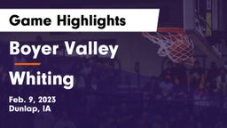 Boyer Valley  vs Whiting Game Highlights - Feb. 9, 2023