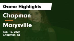 Chapman  vs Marysville  Game Highlights - Feb. 18, 2022