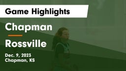 Chapman  vs Rossville  Game Highlights - Dec. 9, 2023