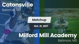 Matchup: Catonsville vs. Milford Mill Academy  2017