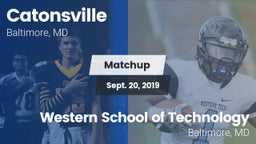 Matchup: Catonsville vs. Western School of Technology 2019