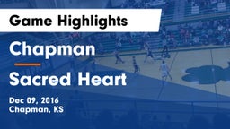 Chapman  vs Sacred Heart  Game Highlights - Dec 09, 2016