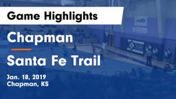 Chapman  vs Santa Fe Trail  Game Highlights - Jan. 18, 2019