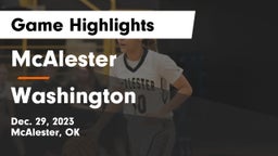 McAlester  vs Washington  Game Highlights - Dec. 29, 2023