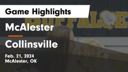 McAlester  vs Collinsville  Game Highlights - Feb. 21, 2024