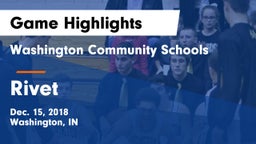Washington Community Schools vs Rivet  Game Highlights - Dec. 15, 2018