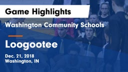 Washington Community Schools vs Loogootee  Game Highlights - Dec. 21, 2018
