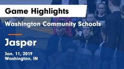 Washington Community Schools vs Jasper  Game Highlights - Jan. 11, 2019