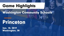 Washington Community Schools vs Princeton  Game Highlights - Jan. 18, 2019