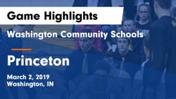 Washington Community Schools vs Princeton  Game Highlights - March 2, 2019